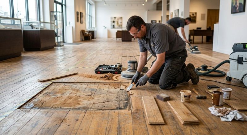 Our team working on Wood Floor Service projects in Issaquah, WA