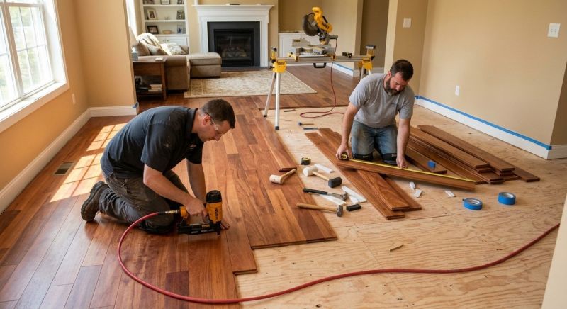 Cherry Floor Installation in Bothell, WA