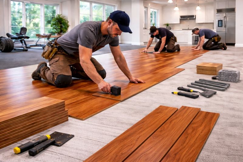 Cherry Floor Installation in Issaquah, WA