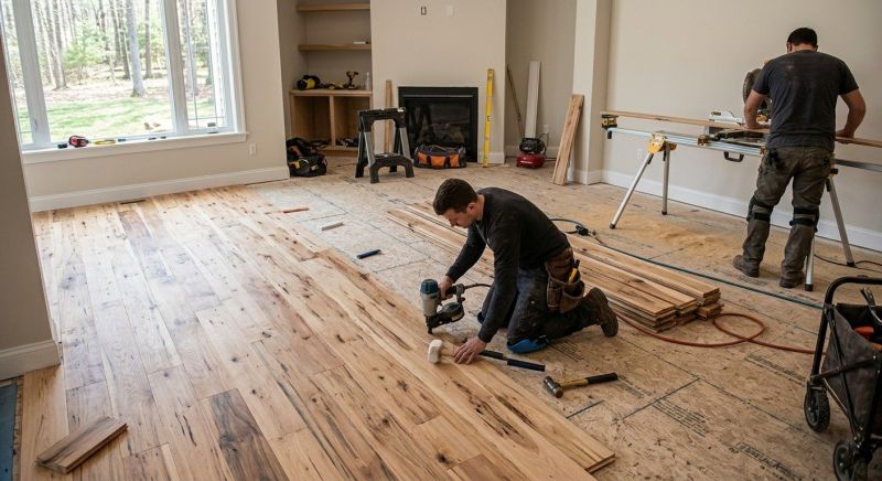 Hickory Floor Installation in Issaquah, WA