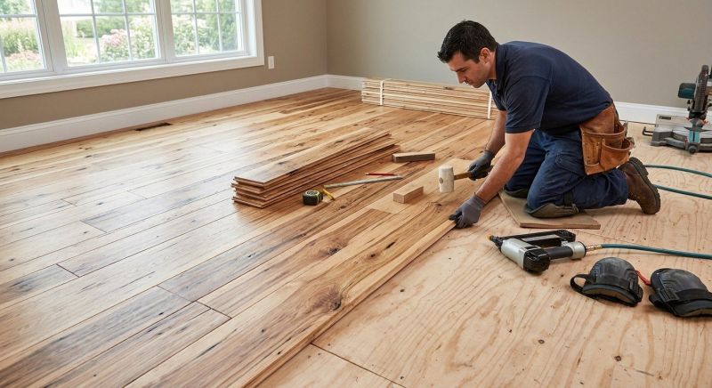 Hickory Floor Installation in Issaquah, WA