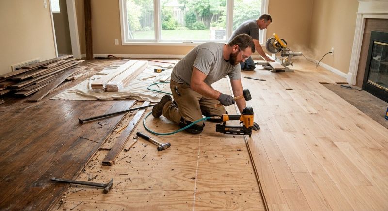 Oak Floor Installation in Fall City, WA