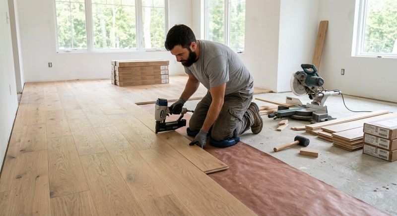 White Oak Floor Installation in Issaquah, WA